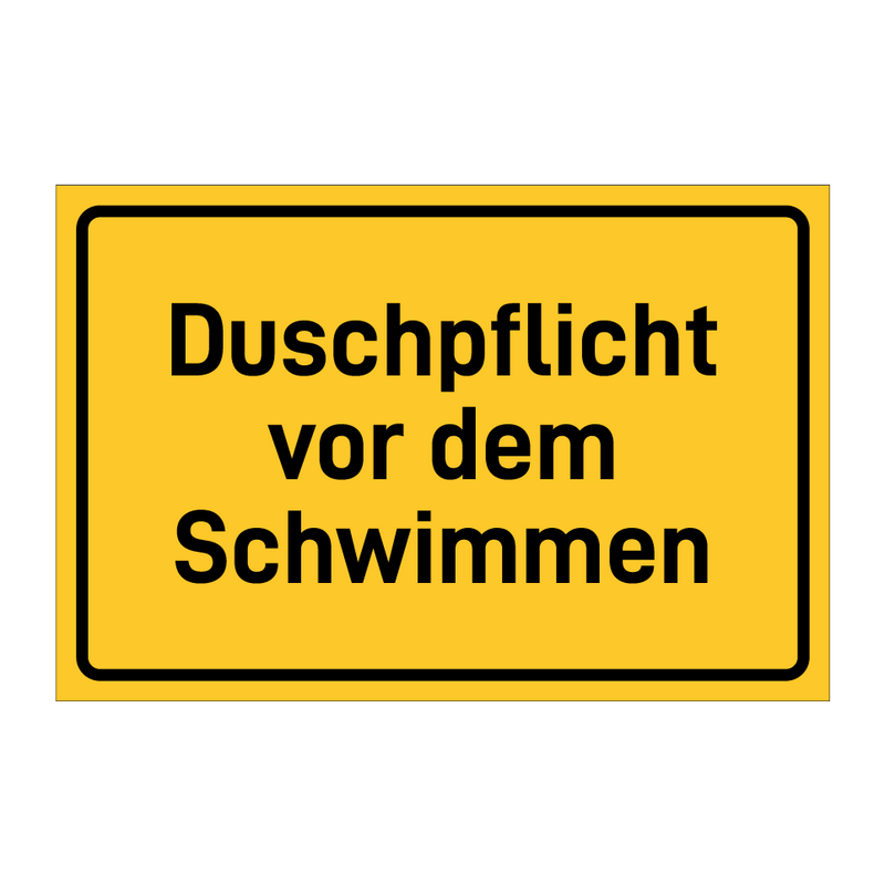 Duschpflicht vor dem Schwimmen