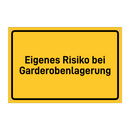 Eigenes Risiko bei Garderobenlagerung
