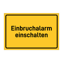 Einbruchalarm einschalten