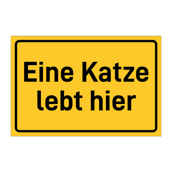 Eine Katze lebt hier