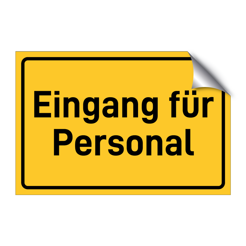 Eingang für Personal