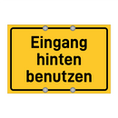 Eingang hinten benutzen