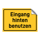 Eingang hinten benutzen