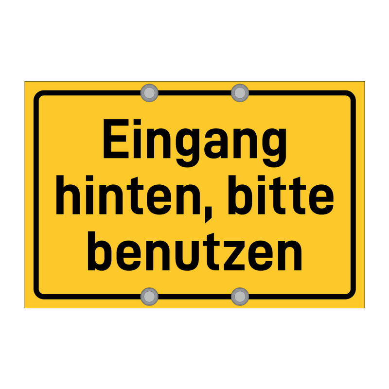 Eingang hinten, bitte benutzen