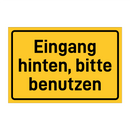 Eingang hinten, bitte benutzen