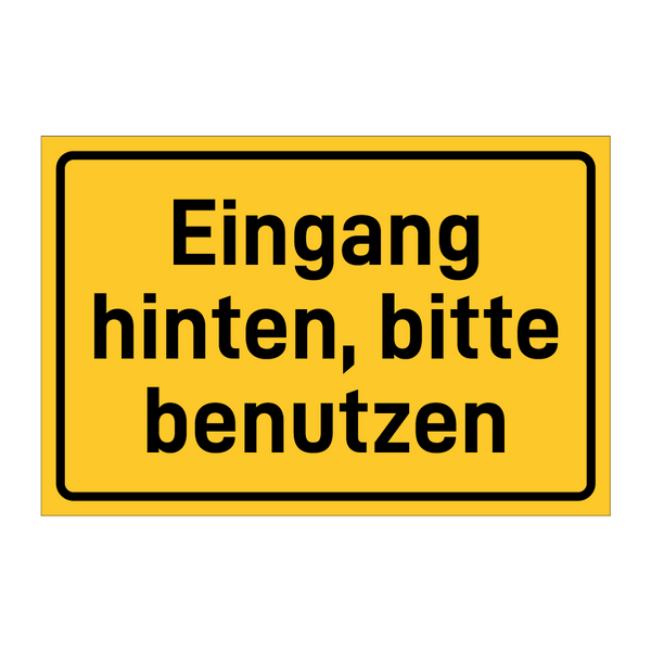 Eingang hinten, bitte benutzen