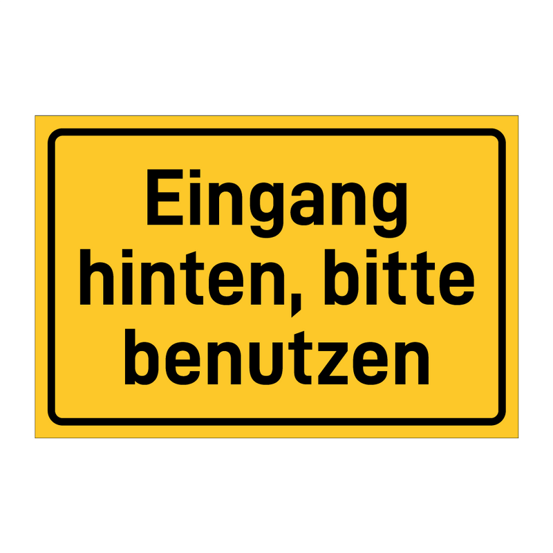 Eingang hinten, bitte benutzen