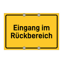 Eingang im Rückbereich