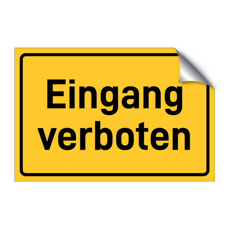 Eingang verboten
