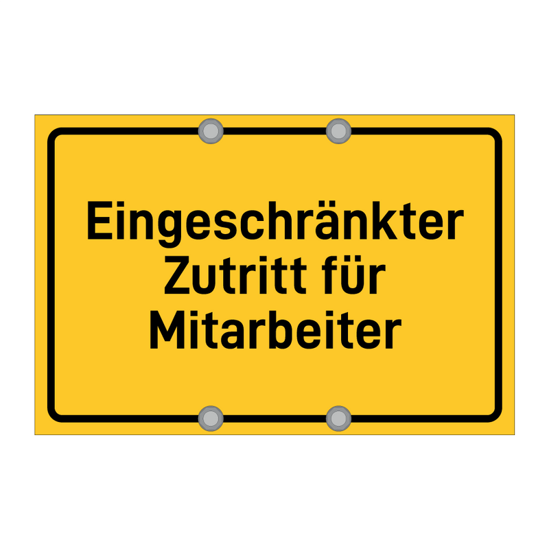 Eingeschränkter Zutritt für Mitarbeiter
