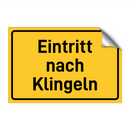 Eintritt nach Klingeln