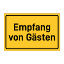 Empfang von Gästen