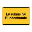 Erlaubnis für Blindenhunde