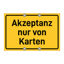 Akzeptanz nur von Karten & Akzeptanz nur von Karten & Akzeptanz nur von Karten