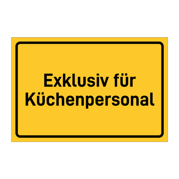 Exklusiv für Küchenpersonal