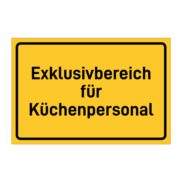 Exklusivbereich für Küchenpersonal