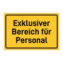 Exklusiver Bereich für Personal