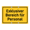 Exklusiver Bereich für Personal