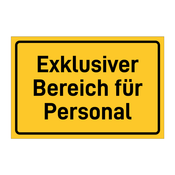 Exklusiver Bereich für Personal
