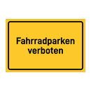 Fahrradparken verboten