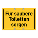 Für saubere Toiletten sorgen