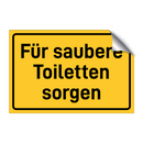 Für saubere Toiletten sorgen