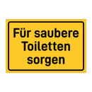 Für saubere Toiletten sorgen