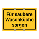 Für saubere Waschküche sorgen