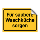 Für saubere Waschküche sorgen