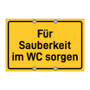 Für Sauberkeit im WC sorgen