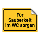 Für Sauberkeit im WC sorgen