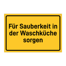 Für Sauberkeit in der Waschküche sorgen
