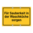 Für Sauberkeit in der Waschküche sorgen