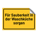 Für Sauberkeit in der Waschküche sorgen