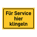 Für Service hier klingeln