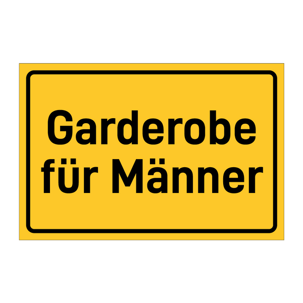 Garderobe für Männer