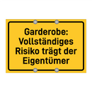 Garderobe: Vollständiges Risiko trägt der Eigentümer