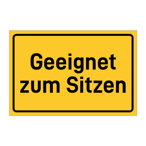 Geeignet zum Sitzen