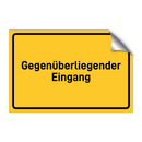 Gegenüberliegender Eingang