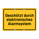 Geschützt durch elektronisches Alarmsystem