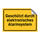Geschützt durch elektronisches Alarmsystem
