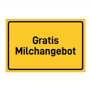 Gratis Milchangebot