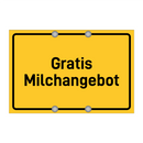 Gratis Milchangebot
