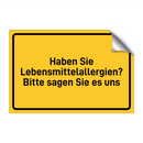 Haben Sie Lebensmittelallergien? Bitte sagen Sie es uns