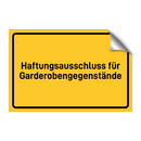 Haftungsausschluss für Garderobengegenstände