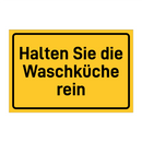 Halten Sie die Waschküche rein