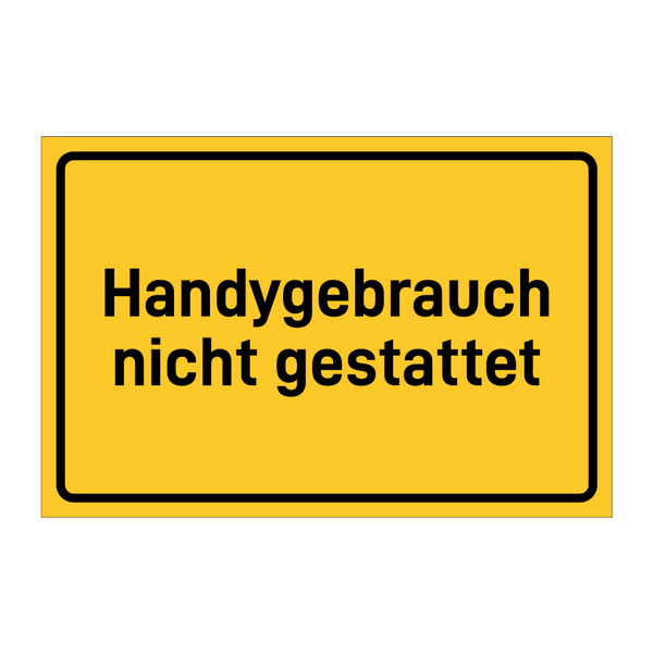 Handygebrauch nicht gestattet