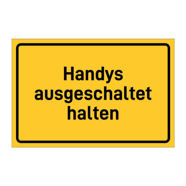 Handys ausgeschaltet halten