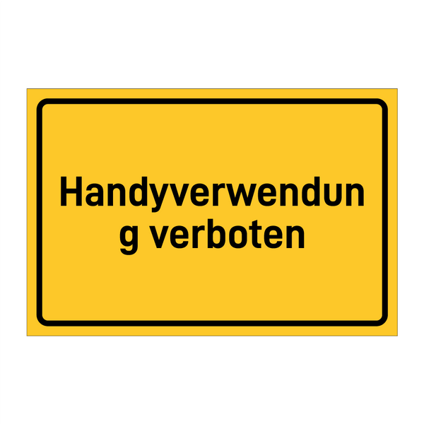 Handyverwendung verboten