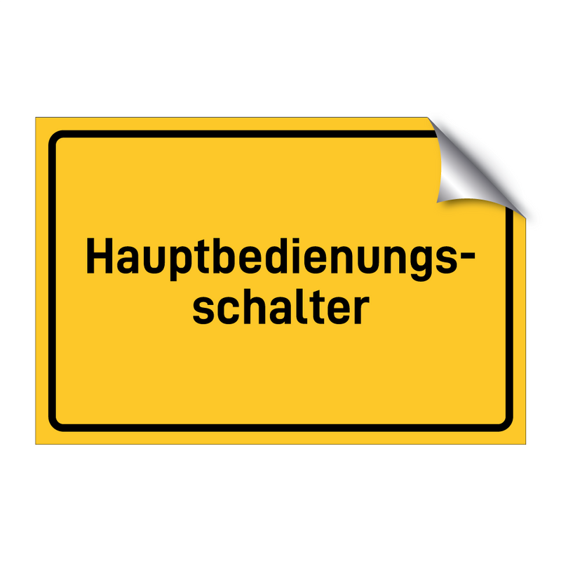 Hauptbedienungs- schalter